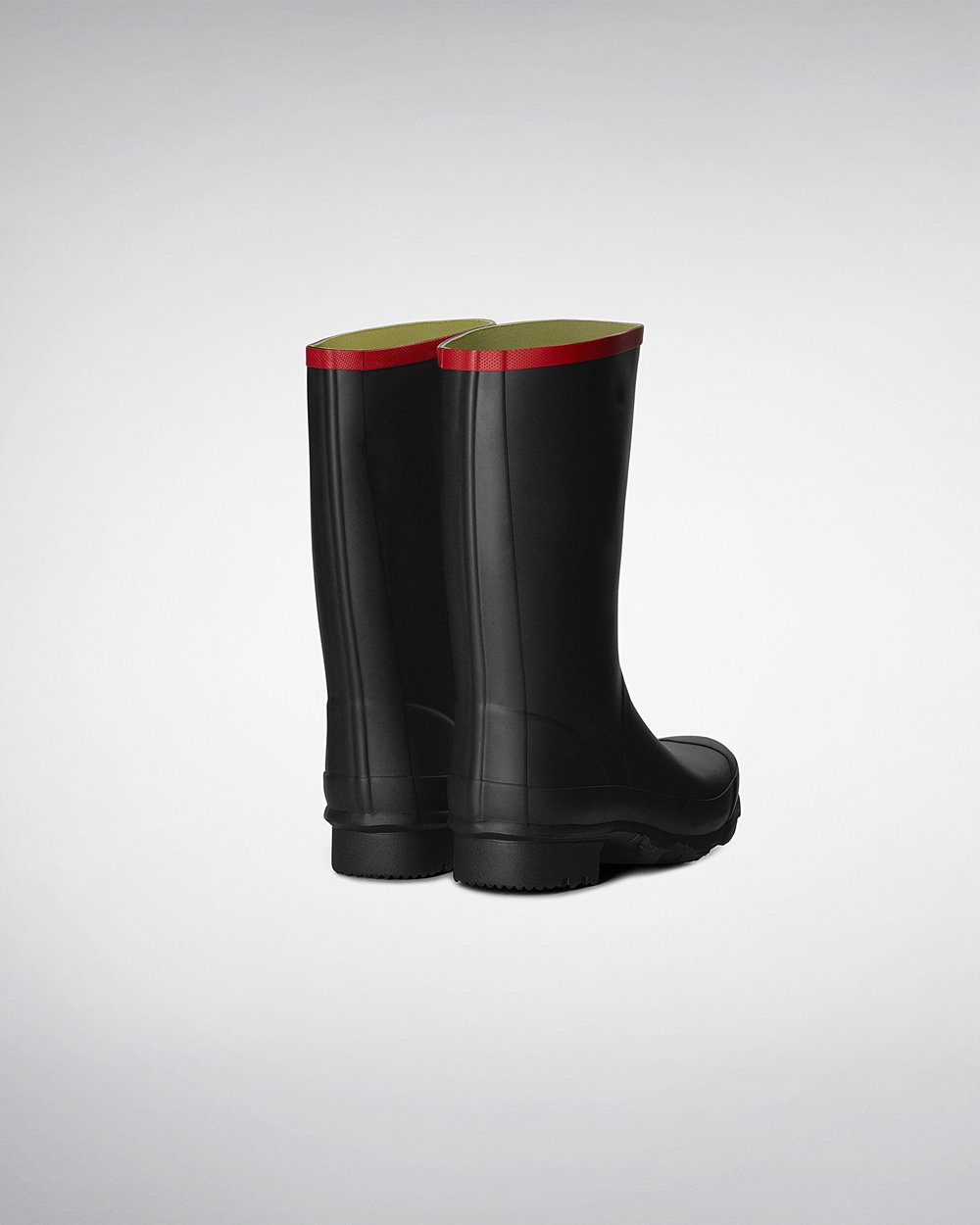 Womens Short Rain Boots - Hunter Argyll (61XLUIOGH) - Black